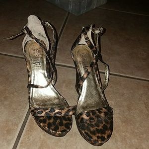 Cheetah Print Wedges